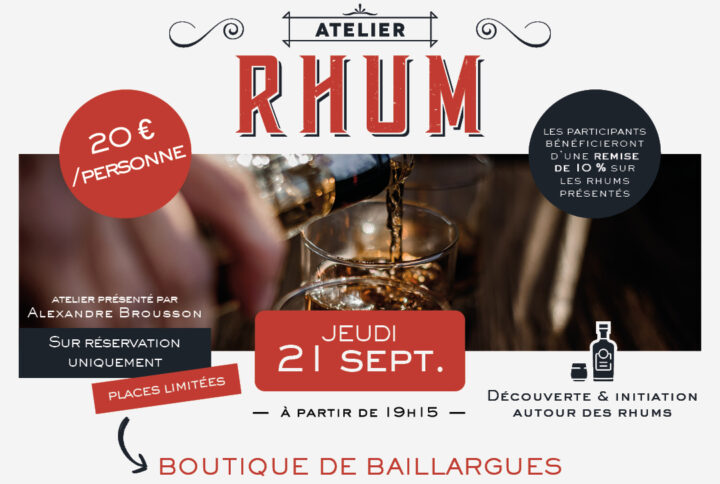 Atelier Rhum à la boutique de Baillargues