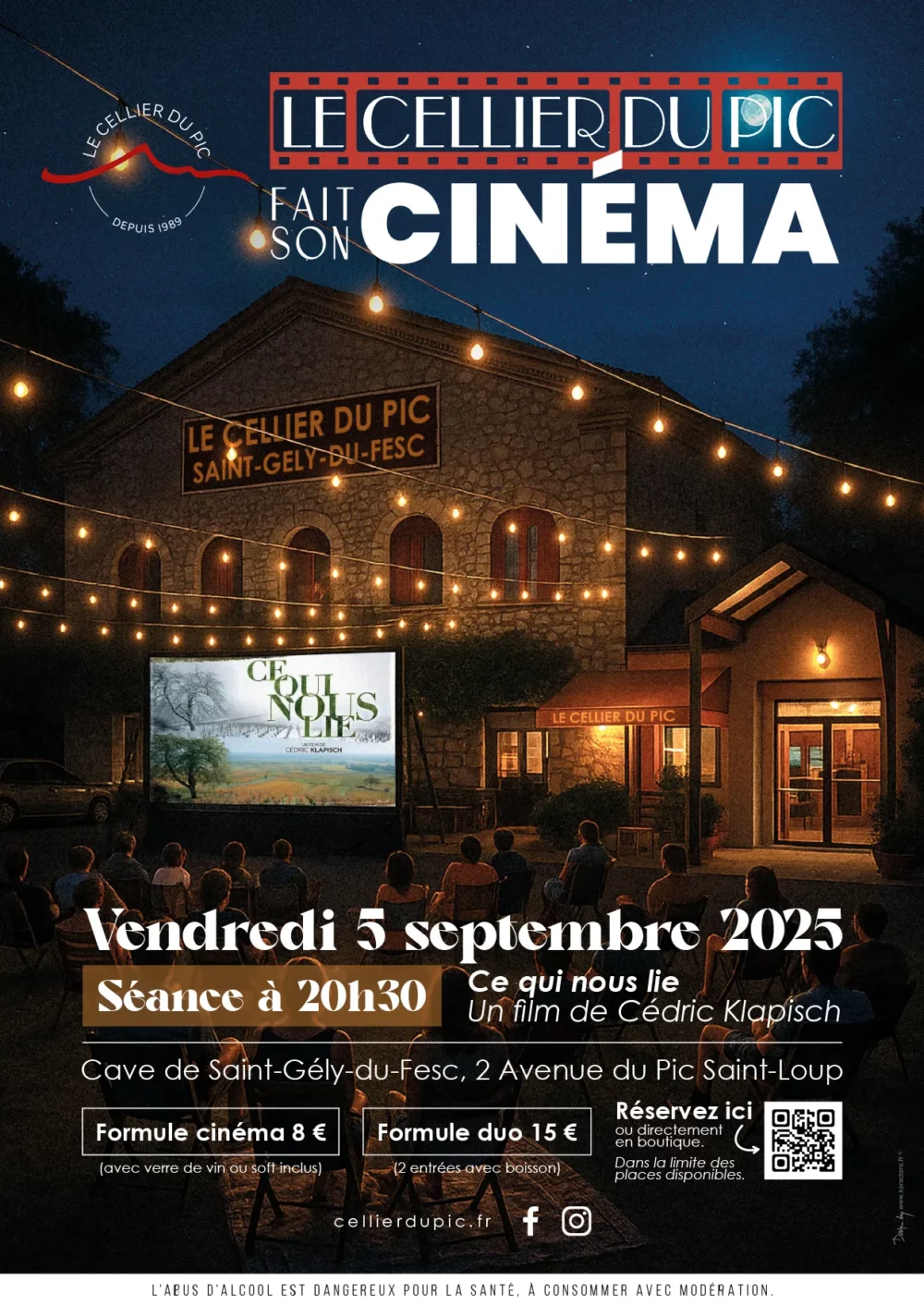 Le Cellier du Pic fait son cinéma - Formule cinéma